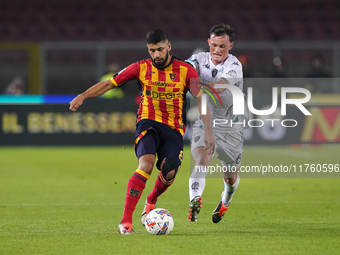 Hamza Rafia of US Lecce is in action during the Serie A match between US Lecce and Empoli in Lecce, Italy, on November 8, 2024. (