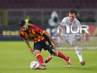 Hamza Rafia of US Lecce is in action during the Serie A match between US Lecce and Empoli in Lecce, Italy, on November 8, 2024. (