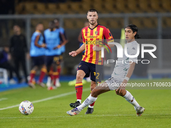 Frederic Gilbert of US Lecce plays during the Serie A match between US Lecce and Empoli in Lecce, Italy, on November 8, 2024. (