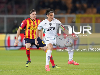 Lorenzo Colombo of Empoli FC is in action during the Serie A match between US Lecce and Empoli in Lecce, Italy, on November 8, 2024. (