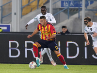 Nikola Krstovic of US Lecce is in action during the Serie A match between US Lecce and Empoli in Lecce, Italy, on November 8, 2024. (