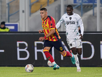 Nikola Krstovic of US Lecce is in action during the Serie A match between US Lecce and Empoli in Lecce, Italy, on November 8, 2024. (