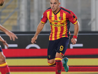 Nikola Krstovic of US Lecce is in action during the Serie A match between US Lecce and Empoli in Lecce, Italy, on November 8, 2024. (