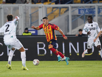 Nikola Krstovic of US Lecce is in action during the Serie A match between US Lecce and Empoli in Lecce, Italy, on November 8, 2024. (