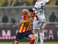 Nikola Krstovic of US Lecce is in action during the Serie A match between US Lecce and Empoli in Lecce, Italy, on November 8, 2024. (