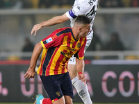 Nikola Krstovic of US Lecce is in action during the Serie A match between US Lecce and Empoli in Lecce, Italy, on November 8, 2024. (