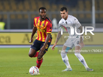 Lassana Coulibaly of US Lecce is in action during the Serie A match between US Lecce and Empoli in Lecce, Italy, on November 8, 2024. (