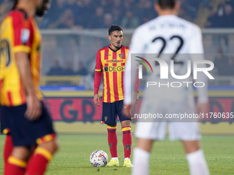 Nicola Sansone of US Lecce is in action during the Serie A match between US Lecce and Empoli in Lecce, Italy, on November 8, 2024. (