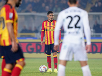 Nicola Sansone of US Lecce is in action during the Serie A match between US Lecce and Empoli in Lecce, Italy, on November 8, 2024. (