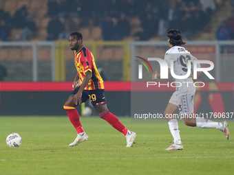 Lassana Coulibaly of US Lecce is in action during the Serie A match between US Lecce and Empoli in Lecce, Italy, on November 8, 2024. (