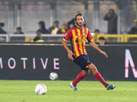 Antonino Gallo of US Lecce is in action during the Serie A match between US Lecce and Empoli in Lecce, Italy, on November 8, 2024. (