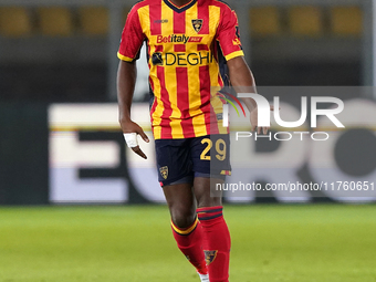 Lassana Coulibaly of US Lecce is in action during the Serie A match between US Lecce and Empoli in Lecce, Italy, on November 8, 2024. (