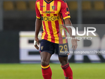 Lassana Coulibaly of US Lecce is in action during the Serie A match between US Lecce and Empoli in Lecce, Italy, on November 8, 2024. (