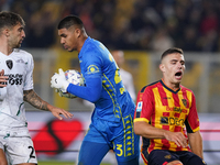 Nikola Krstovic of US Lecce is in action during the Serie A match between US Lecce and Empoli in Lecce, Italy, on November 8, 2024. (