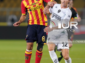 Hamza Rafia of US Lecce is in action during the Serie A match between US Lecce and Empoli in Lecce, Italy, on November 8, 2024. (