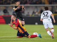 Nikola Krstovic of US Lecce is in action during the Serie A match between US Lecce and Empoli in Lecce, Italy, on November 8, 2024. (