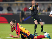 Nikola Krstovic of US Lecce is in action during the Serie A match between US Lecce and Empoli in Lecce, Italy, on November 8, 2024. (