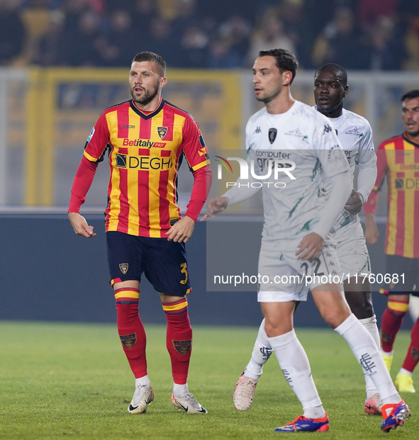 Ante Rebic of US Lecce is in action during the Serie A match between US Lecce and Empoli in Lecce, Italy, on November 8, 2024. 