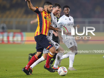 Hamza Rafia of US Lecce is in action during the Serie A match between US Lecce and Empoli in Lecce, Italy, on November 8, 2024. (