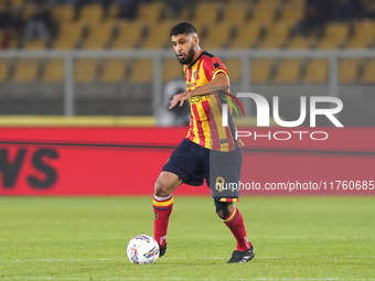 Hamza Rafia of US Lecce is in action during the Serie A match between US Lecce and Empoli in Lecce, Italy, on November 8, 2024. (