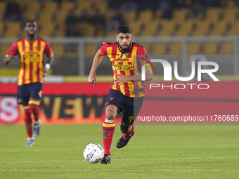 Hamza Rafia of US Lecce is in action during the Serie A match between US Lecce and Empoli in Lecce, Italy, on November 8, 2024. (