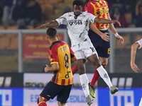 Federico Baschirotto of US Lecce is in action during the Serie A match between US Lecce and Empoli in Lecce, Italy, on November 8, 2024. (