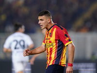 Nikola Krstovic of US Lecce is in action during the Serie A match between US Lecce and Empoli in Lecce, Italy, on November 8, 2024. (