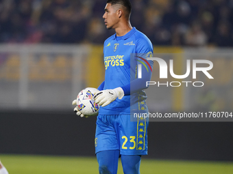 Devis Vasquez of Empoli FC is in action during the Serie A match between US Lecce and Empoli in Lecce, Italy, on November 8, 2024. (