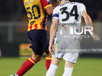 Santiago Pierotti of US Lecce is in action during the Serie A match between US Lecce and Empoli in Lecce, Italy, on November 8, 2024. (