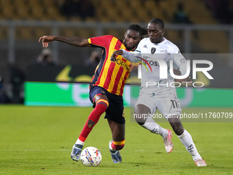 Kialonda Gaspar of US Lecce is in action during the Serie A match between US Lecce and Empoli in Lecce, Italy, on November 8, 2024. (