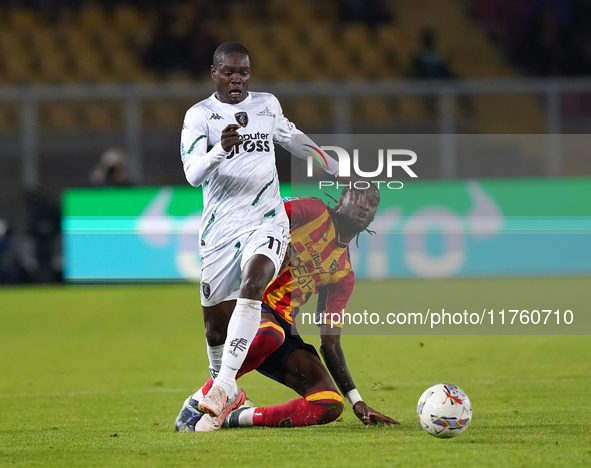 Kialonda Gaspar of US Lecce is in action during the Serie A match between US Lecce and Empoli in Lecce, Italy, on November 8, 2024. 