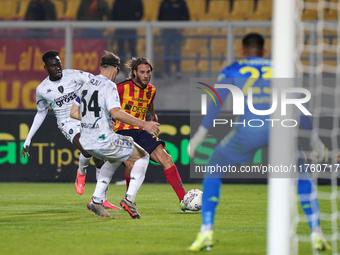 Antonino Gallo of US Lecce is in action during the Serie A match between US Lecce and Empoli in Lecce, Italy, on November 8, 2024. (