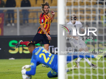 Antonino Gallo of US Lecce is in action during the Serie A match between US Lecce and Empoli in Lecce, Italy, on November 8, 2024. (