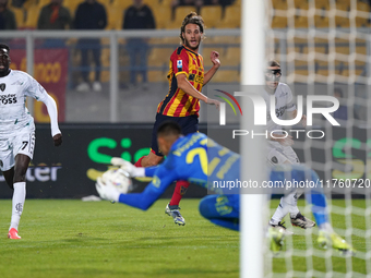 Antonino Gallo of US Lecce is in action during the Serie A match between US Lecce and Empoli in Lecce, Italy, on November 8, 2024. (