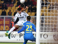 Nikola Krstovic of US Lecce is in action during the Serie A match between US Lecce and Empoli in Lecce, Italy, on November 8, 2024. (