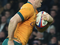 Australia's Andrew Kellaway (Hunters Hill Rugby) runs for his try during the Autumn Nations Series between England and Australia (Wallabies)...