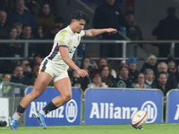 England's Marcus Smith (Harlequins) kicks a penalty during the Autumn Nations Series between England and Australia (Wallabies) at Allianz St...