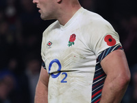 George Martin of England (Leicester City) appears dejected after the final whistle during the Autumn Nations Series between England and Aust...