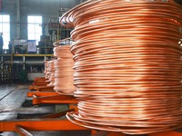 A worker of Yangfan Copper (Anhui) Co LTD works on a production line at the Yuexi County Economic Development Zone in Anqing, China, on Nove...