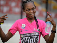 Charity Agofure is the third-place winner of the Lagos Women Run 2024 with a time of 40:09:23 during the ninth edition of the Lagos Women Ru...