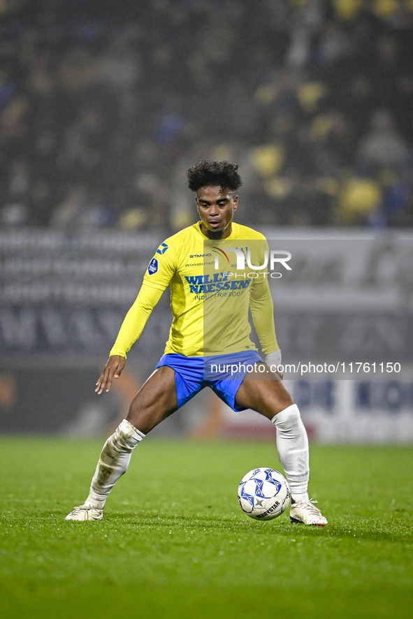 RKC defender Godfried Roemeratoe plays during the match between RKC and NEC at the Mandemakers Stadium in Waalwijk, Netherlands, on November...