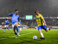 NEC midfielder Mees Hoedemakers and RKC midfielder Richard van der Venne play during the match RKC vs. NEC at the Mandemakers Stadium in Waa...