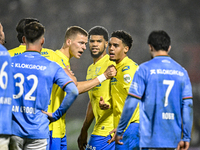 RKC defender Dario van de Buijs and RKC midfielder Daouda Weidmann play during the match between RKC and NEC at the Mandemakers Stadium in W...