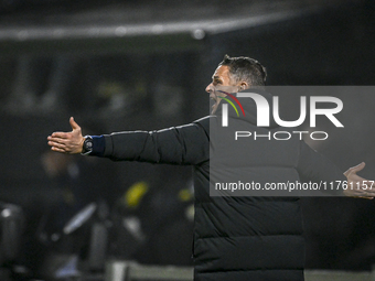 NEC trainer Rogier Meijer is present during the match between RKC and NEC at the Mandemakers Stadium in Waalwijk, Netherlands, on November 9...