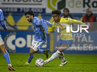 RKC defender Godfried Roemeratoe plays during the match between RKC and NEC at the Mandemakers Stadium in Waalwijk, Netherlands, on November...