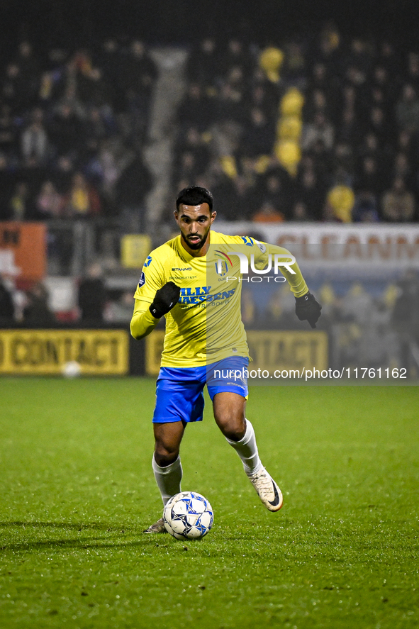 RKC midfielder Yassin Oukili plays during the match between RKC and NEC at the Mandemakers Stadium in Waalwijk, Netherlands, on November 9,...