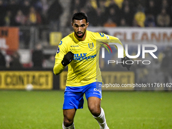 RKC midfielder Yassin Oukili plays during the match between RKC and NEC at the Mandemakers Stadium in Waalwijk, Netherlands, on November 9,...