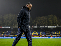 RKC trainer Henk Fraser is present during the match between RKC and NEC at the Mandemakers Stadium in Waalwijk, Netherlands, on November 9,...