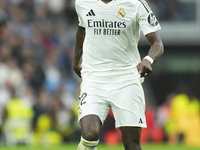 Antonio Rudiger centre-back of Real Madrid and Germany during the La Liga match between Real Madrid CF and CA Osasuna at Estadio Santiago Be...