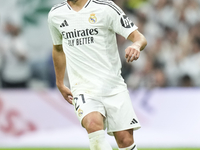 Brahim Diaz attacking midfield of Real Madrid and Spain during the La Liga match between Real Madrid CF and CA Osasuna at Estadio Santiago B...